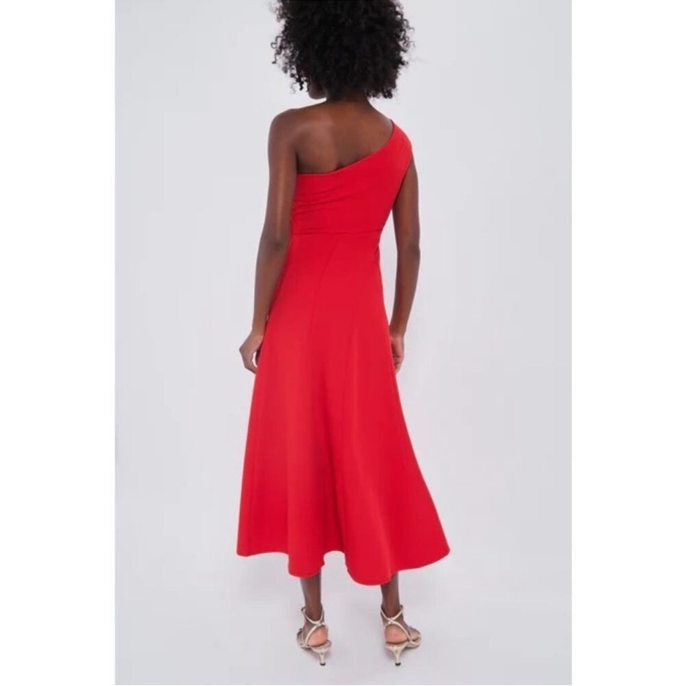 Tuckernuck x India Hicks Scarlet Carmen One Shoulder Midi Dress NWT Size S - Picture 4 of 15